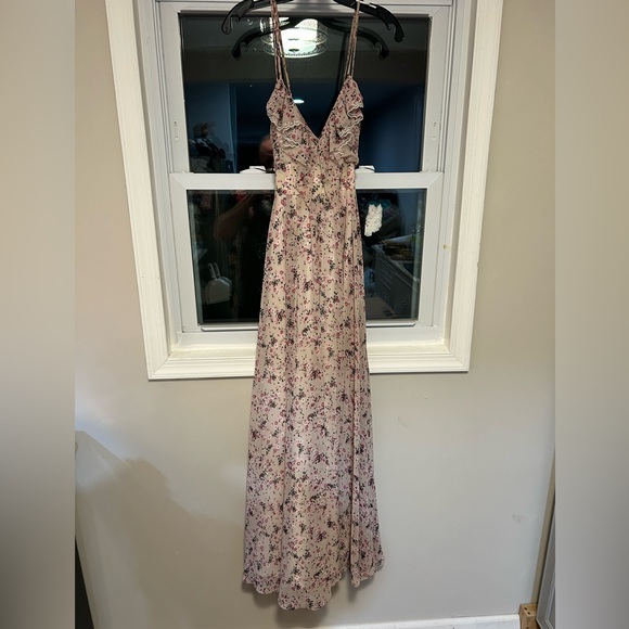 Guess Dresses & Skirts - Guess Floral Spaghetti Strap Maxi  Fairycore Cottagecore Wedding Dress Size 7